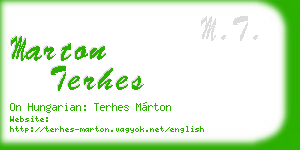 marton terhes business card