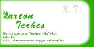 marton terhes business card